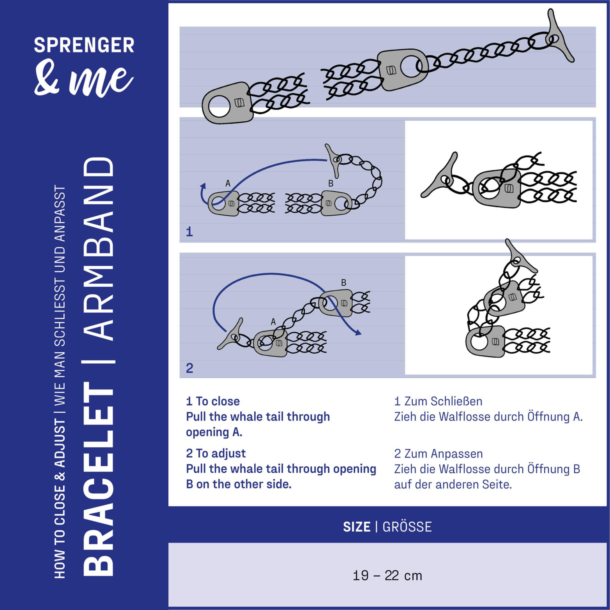 Armband 2-reihig, Edelstahl