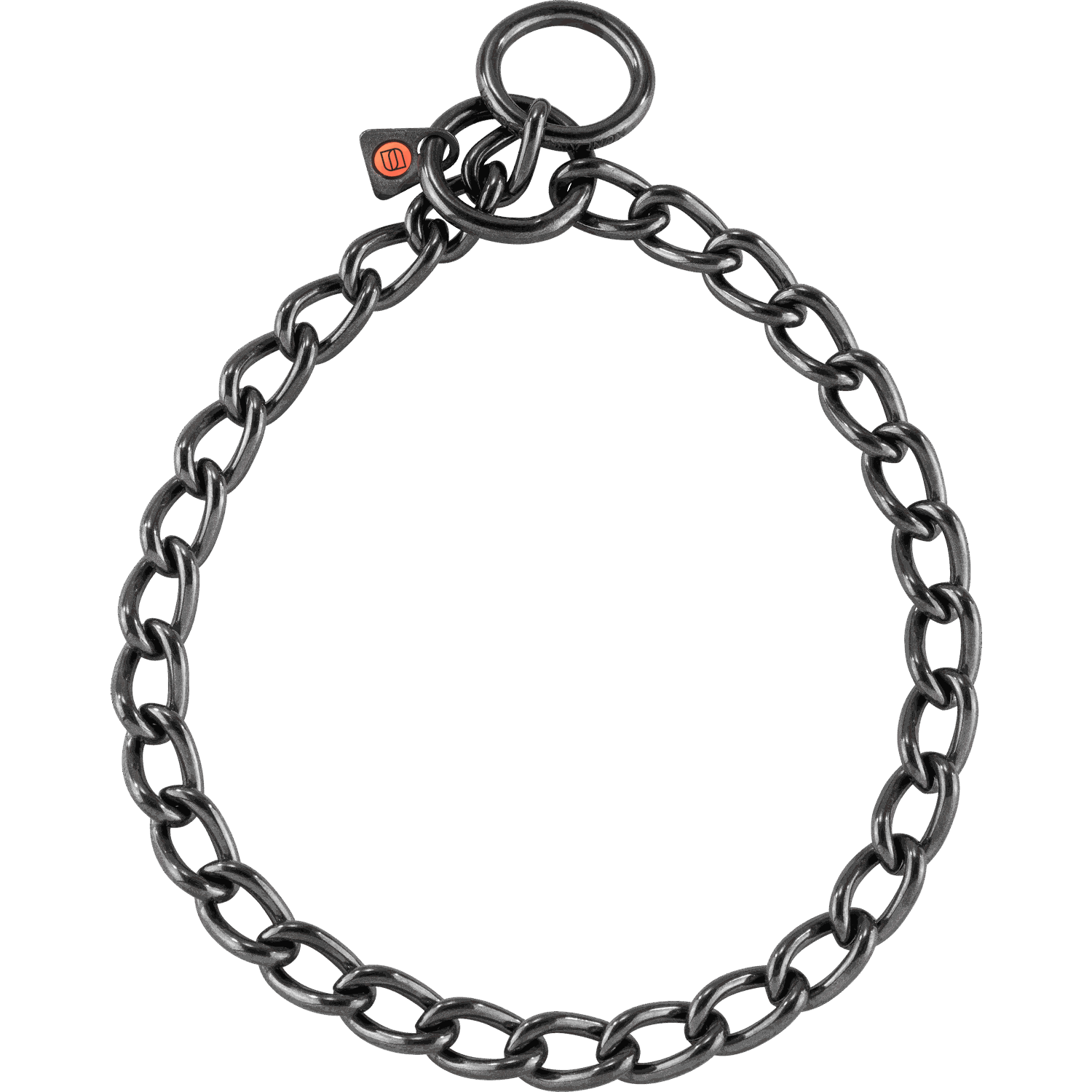 Halskette, kurze Glieder - Edelstahl Rostfrei schwarz, 4,0 mm | 51381_57.png | 1700898280