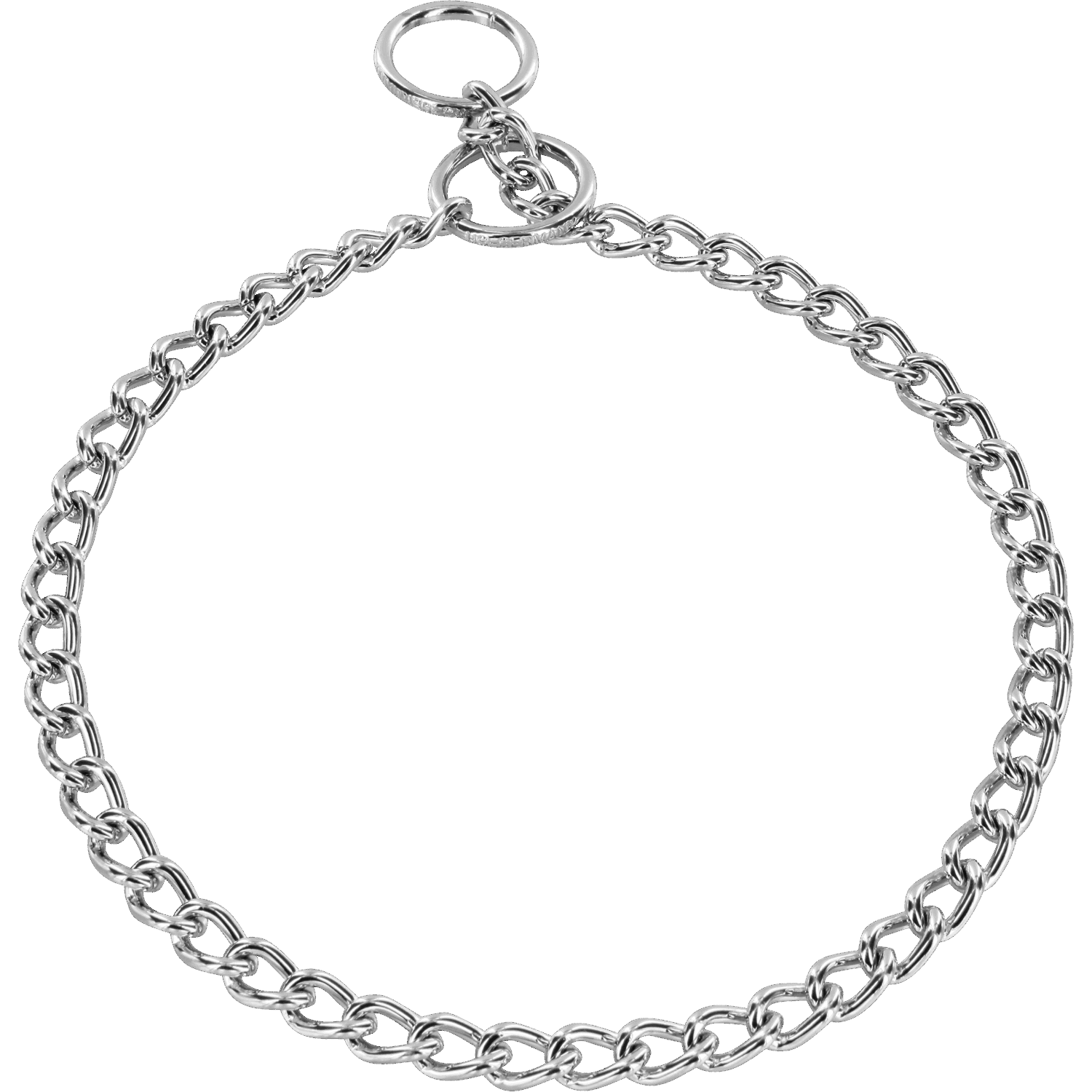 Halskette, runde Glieder - Stahl verchromt, 2,5 mm | 50903_02.png | 1700898306