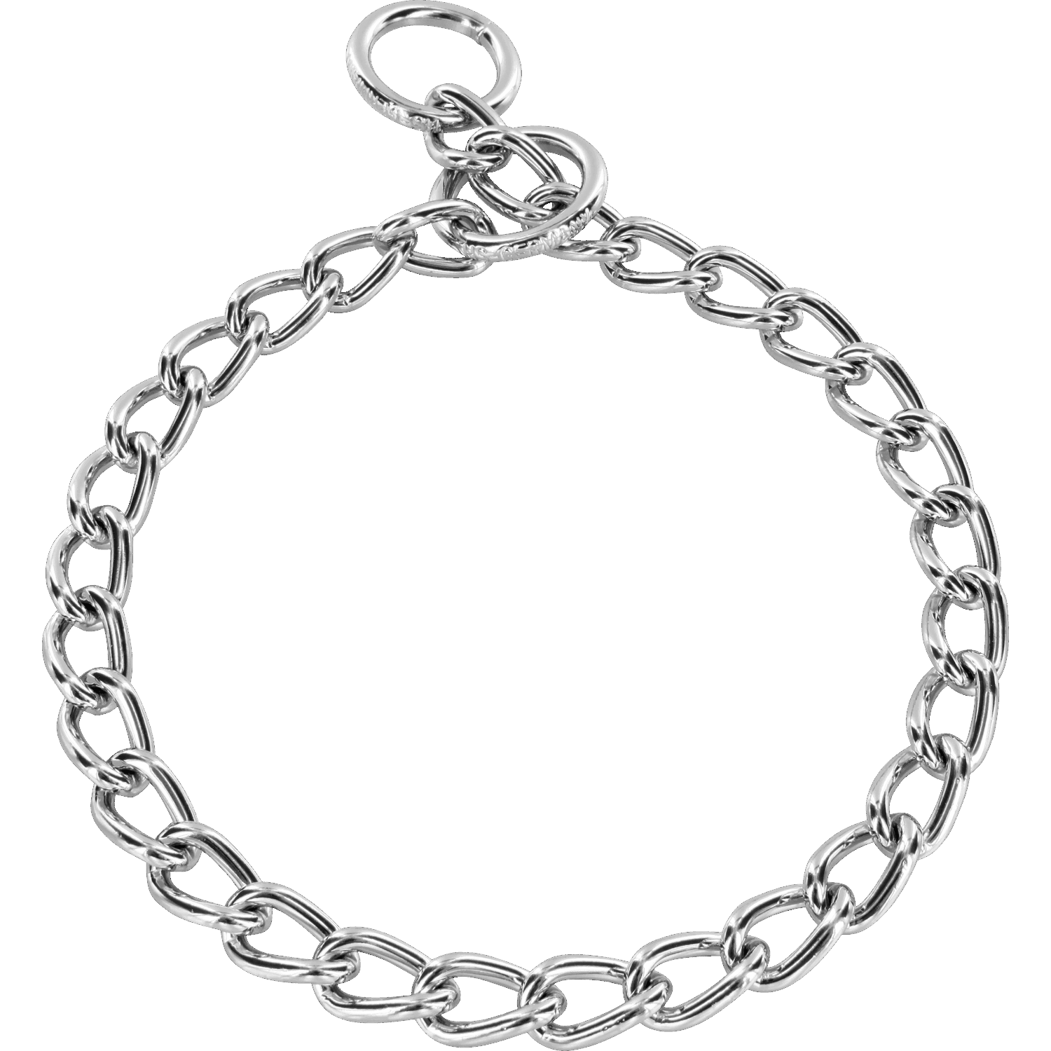 Halskette, runde Glieder - Stahl verchromt, 4,0 mm | 51381_02.png | 1700898309