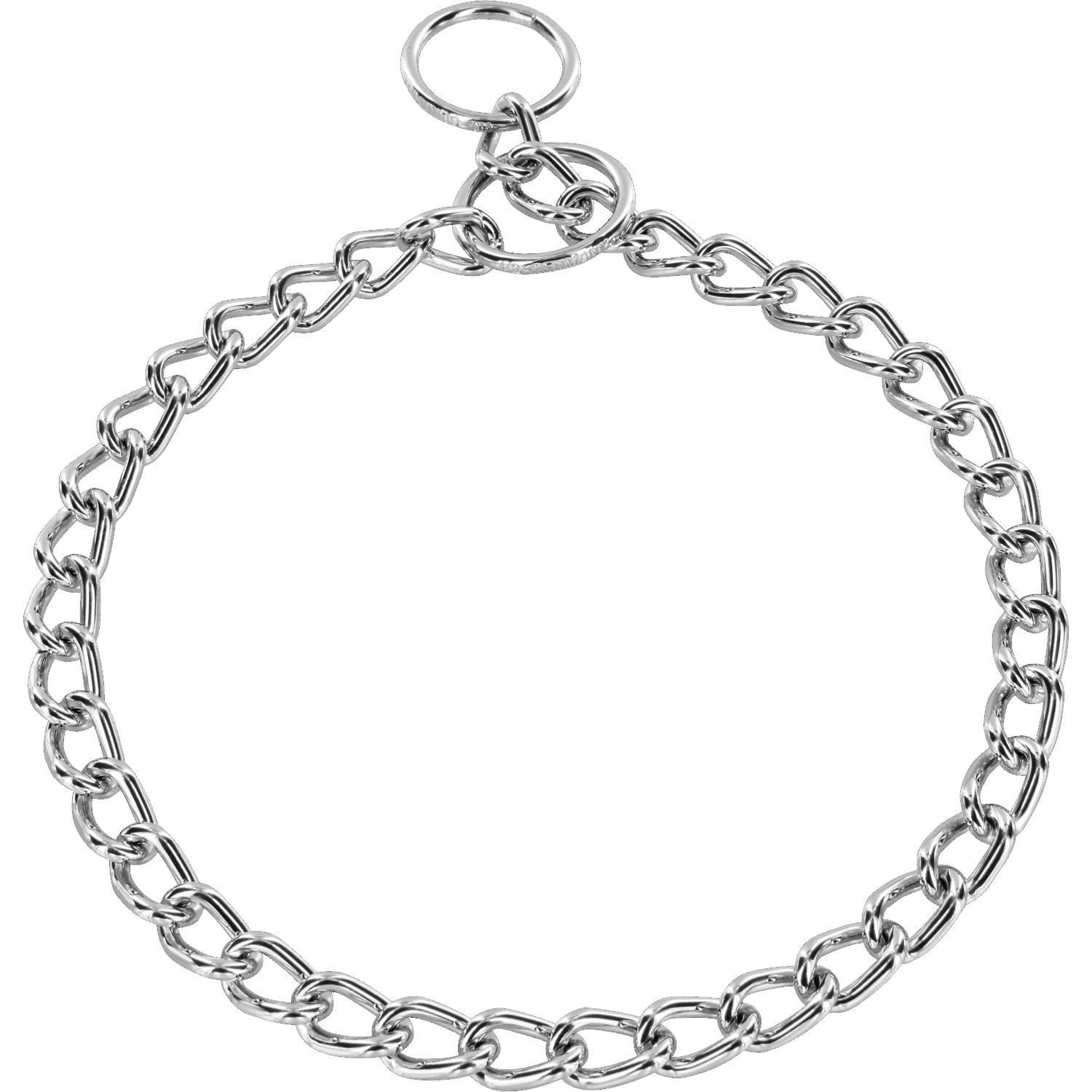 Halskette, runde Glieder - Stahl verchromt, 3,0 mm | 51112_02.png | 1700898308