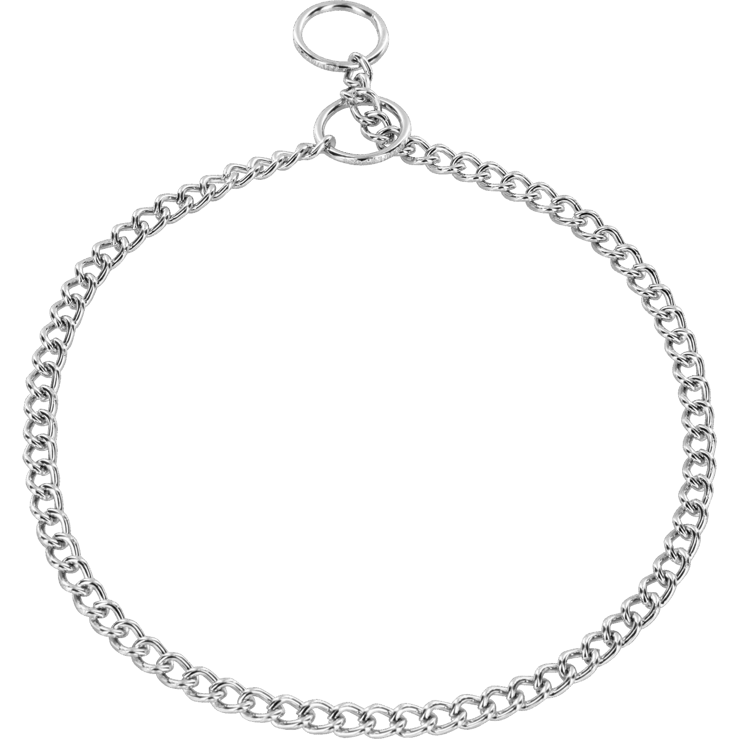 Halskette, runde Glieder - Stahl verchromt, 1,5 mm | 50702_02.png | 1700898299