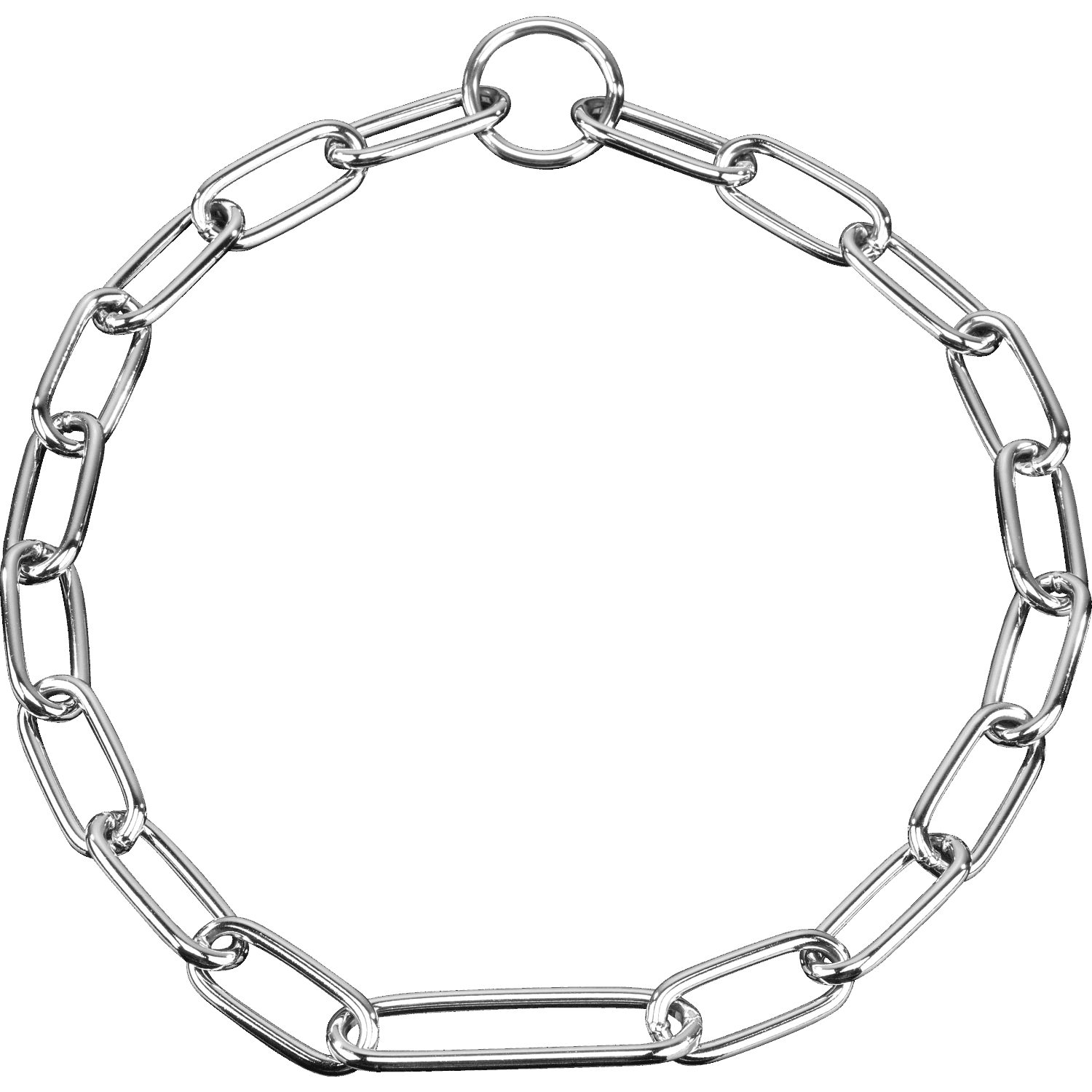 Halskette, mit extra langem Mittelglied - Stahl verchromt, 4,0 mm | 51632_02.png | 1700898313